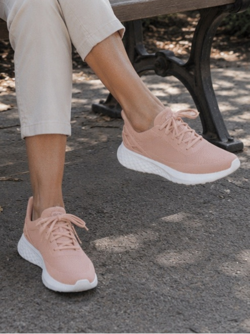 Kizik Pink Knit Hands Free Slip On Sneakers Women’s